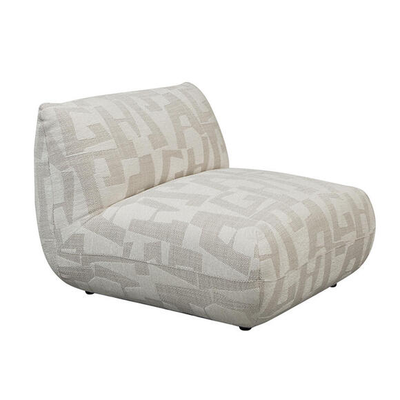Image of Amsterdam Middle Part Sofa White Glyphs