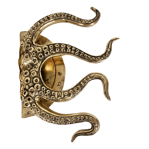 Product image 1 of Juego de 2 tiradores de puerta Pulpo de latón
