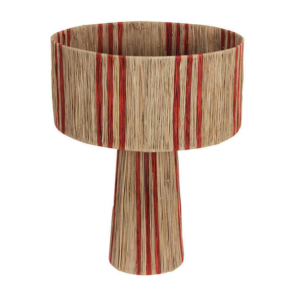 Afbeelding van Lamp Raffia Streep Oranje M