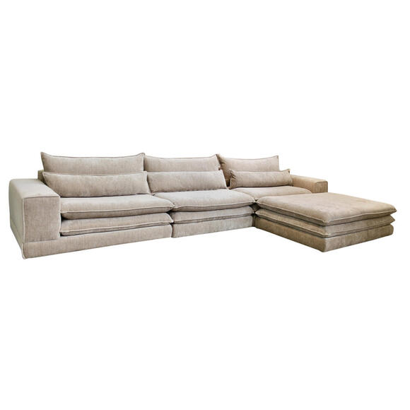 Product image 1 of London 6 Seater With Ottoman Sofa Tan