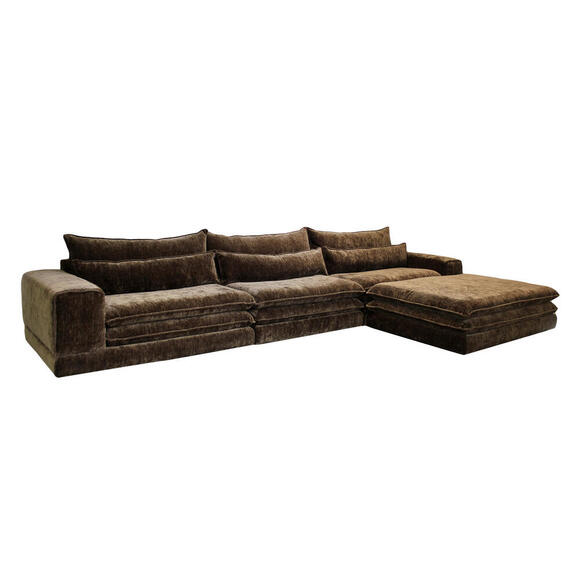 Product image 1 of London 6 Seater With Ottoman Sofa Umber