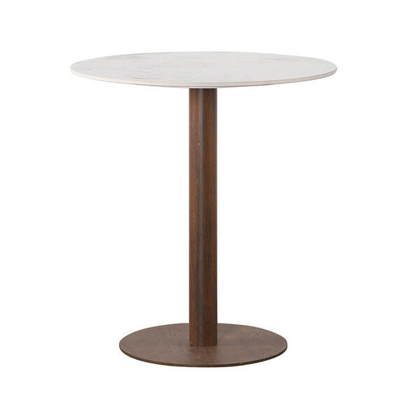 Afbeelding van Ronde Bistro Eettafel Keramisch Marmer