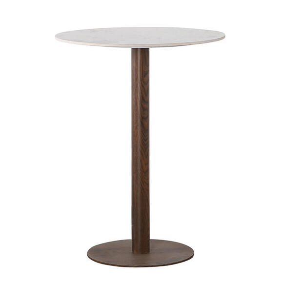 Afbeelding van Ronde Bistro Keukentafel Keramisch Marmer