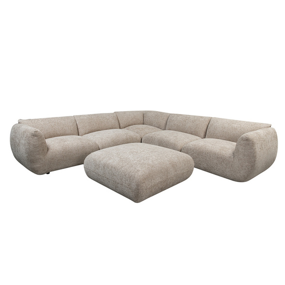 Product image 1 of Sofá esquinero Amsterdam de 6 plazas con otomana Latte