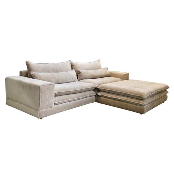 Product image 1 of Sofá London de 3 plazas con otomana Tan