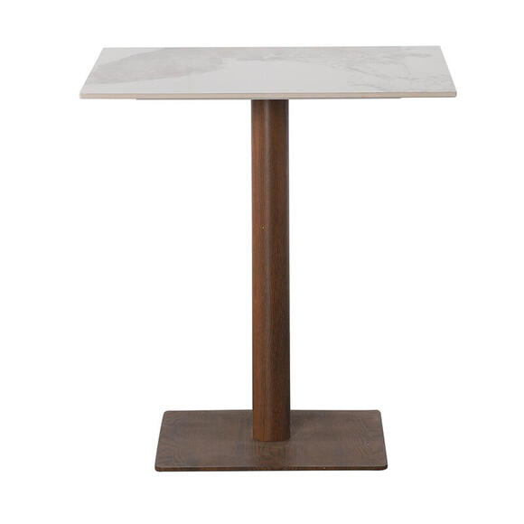 Image de Table à manger bistro carrée Céramique Marbre