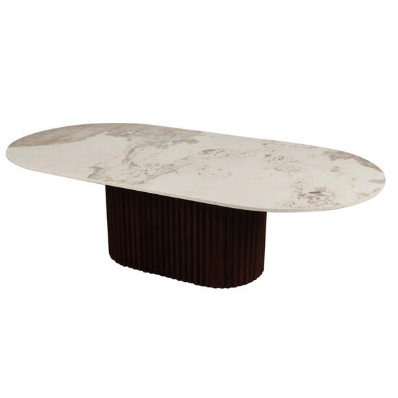 Image de Table Basse Urban Chique Marbre Céramique / Noyer Placage